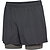 Hummel Hiit Intensity Short De Running 2-En-1 Hommes - Gris Foncé