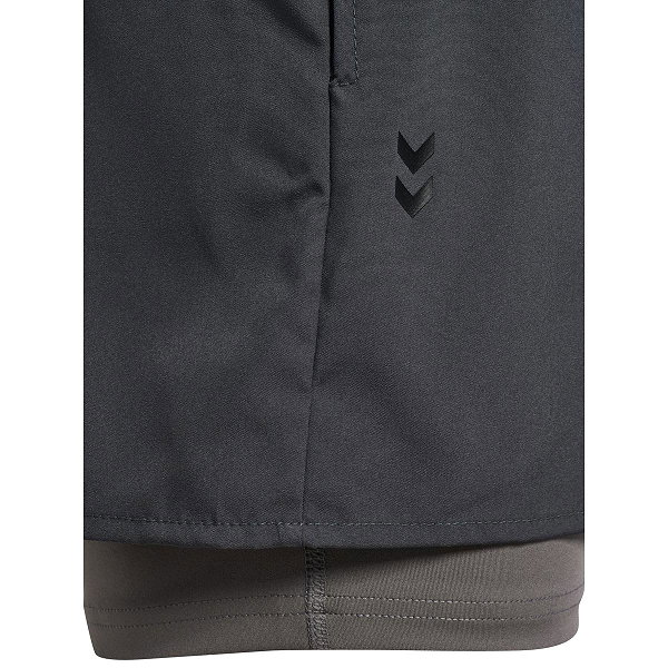 Hummel Hiit Intensity Short De Running 2-En-1 Hommes - Gris Foncé