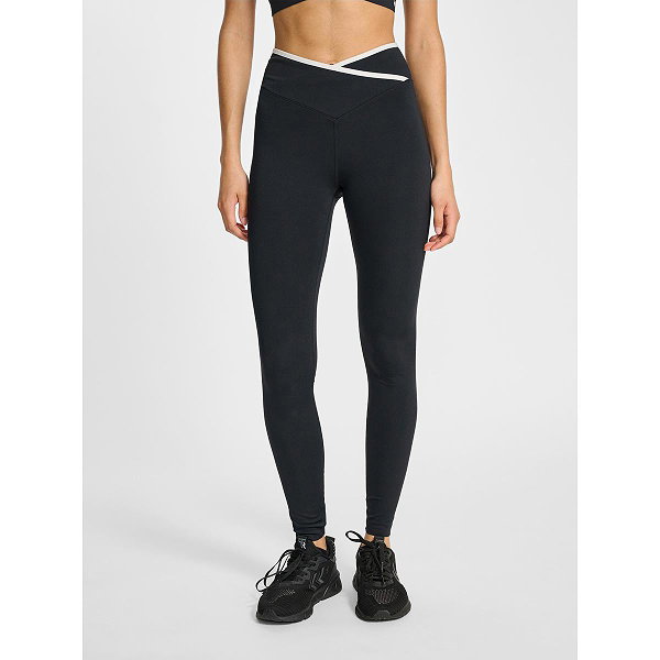 Hummel Yoga Wrap High Waist Long Tight Dames - Zwart