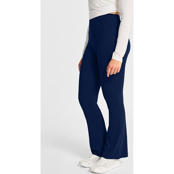 Hummel Yoga High Waist Flare Long Tight Dames - Marine