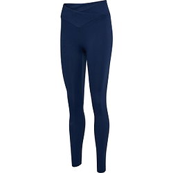 Hummel Yoga Wrap High Waist Long Tight Dames - Marine