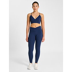 Voorvertoning: Hummel Yoga Wrap High Waist Long Tight Dames - Marine