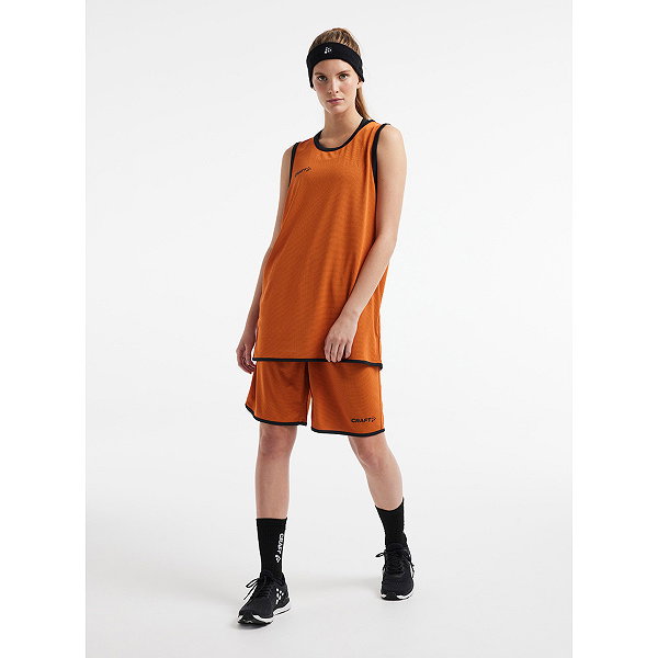 Craft Progress Maillot Réversible Femmes - Orange / Noir