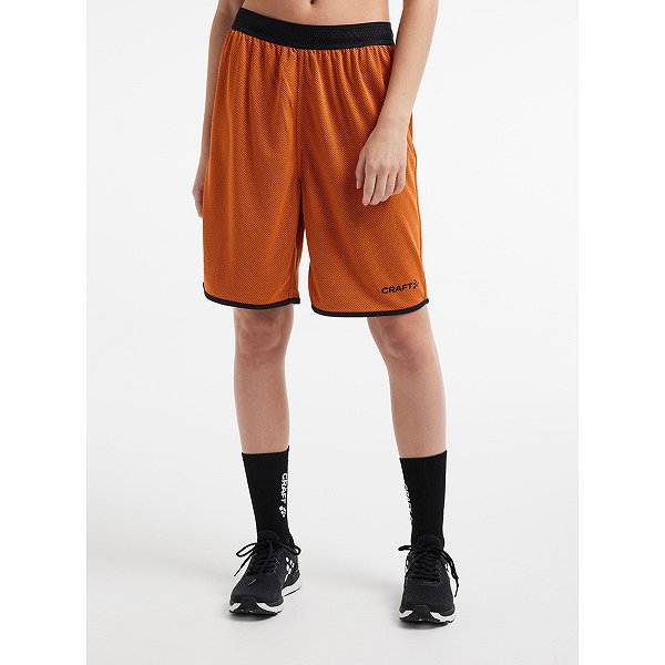 Craft Progress Short Réversible Femmes - Orange / Noir