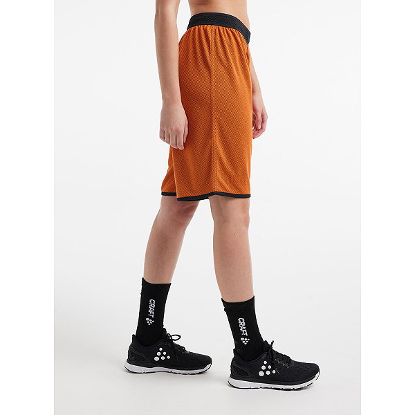 Craft Progress Short Réversible Femmes - Orange / Noir