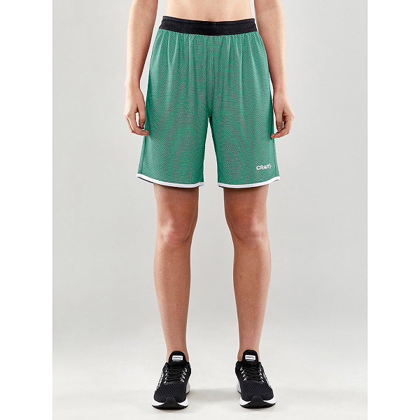 Craft Progress Short Réversible Femmes - Vert / Blanc