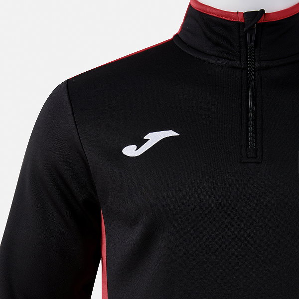 Joma Winner IV Ziptop Kinderen - Zwart / Rood / Wit