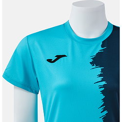 Présentation: Joma Picasho Maillot Manches Courtes Femmes - Turquoise Fluor / Marine
