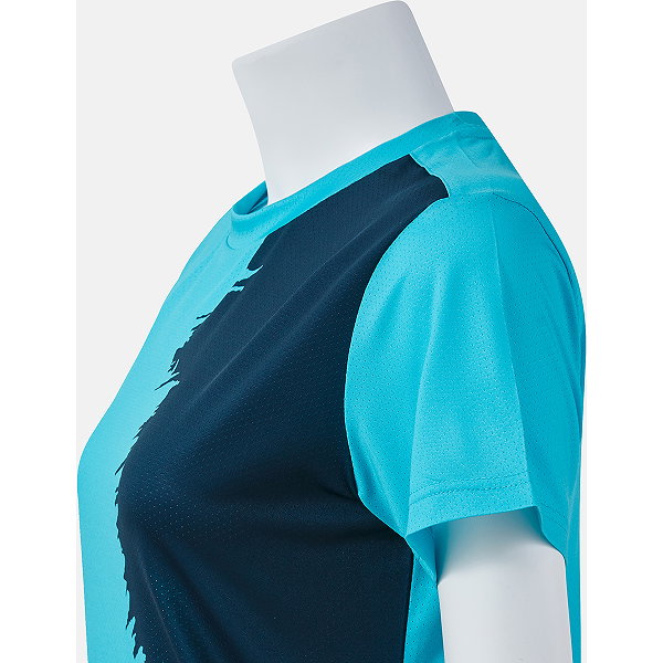 Joma Picasho Maillot Manches Courtes Femmes - Turquoise Fluor / Marine