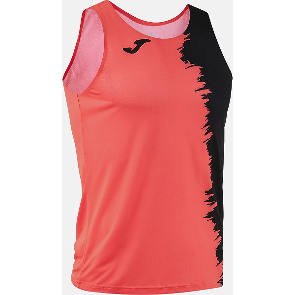 Joma Picasho Running Singlet Heren - Coral Fluor / Zwart