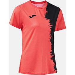 Voorvertoning: Joma Picasho Shirt Korte Mouw Dames - Coral Fluor / Zwart