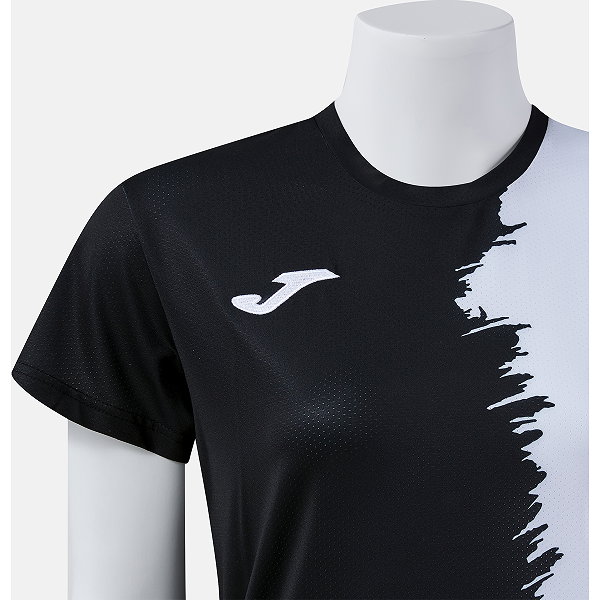 Joma Picasho Shirt Korte Mouw Dames - Zwart / Wit