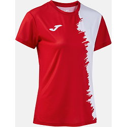 Voorvertoning: Joma Picasho Shirt Korte Mouw Dames - Rood / Wit