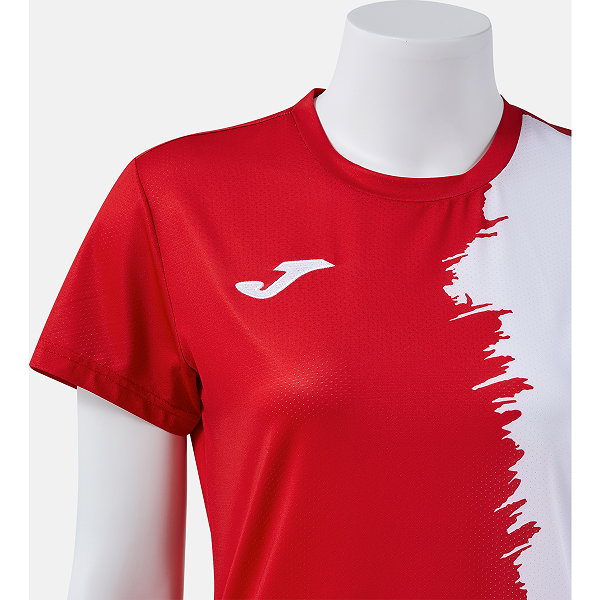 Joma Picasho Shirt Korte Mouw Dames - Rood / Wit