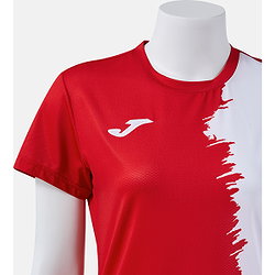 Voorvertoning: Joma Picasho Shirt Korte Mouw Dames - Rood / Wit