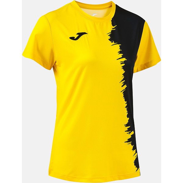 Joma Picasho Shirt Korte Mouw Dames - Geel / Zwart