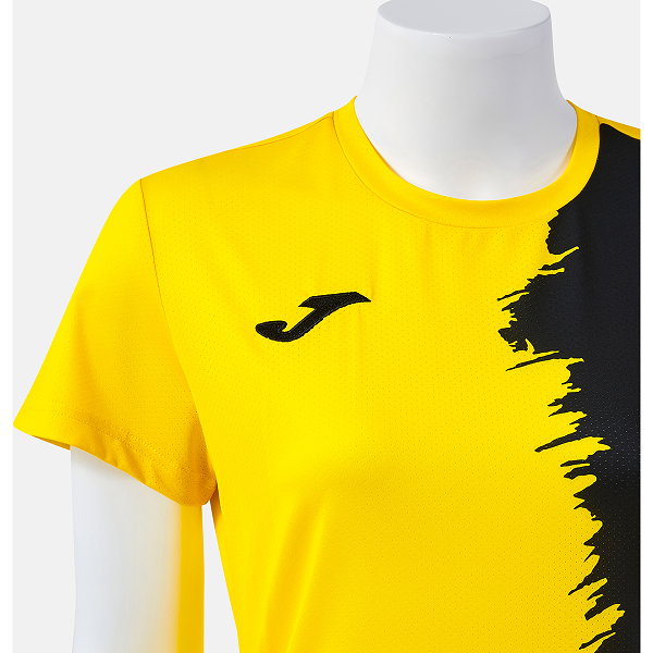 Joma Picasho Shirt Korte Mouw Dames - Geel / Zwart