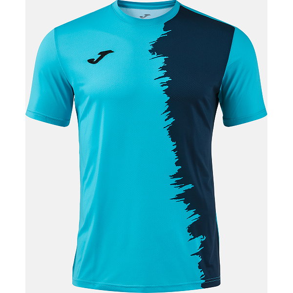 Joma Picasho Shirt Korte Mouw Kinderen - Turquoise Fluor / Marine