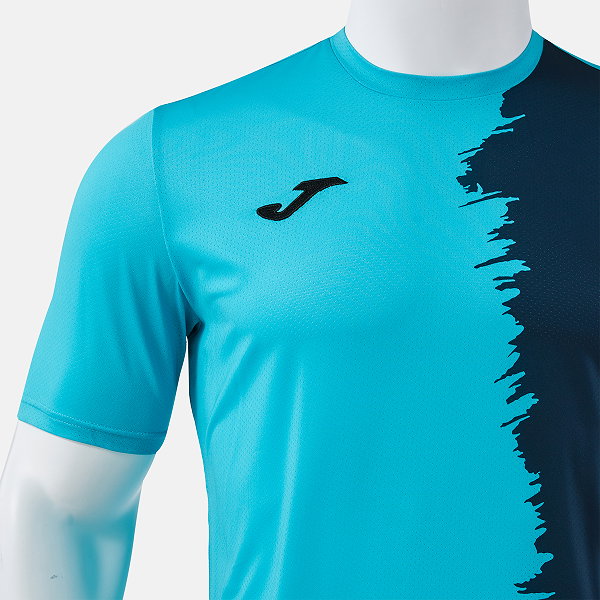 Joma Picasho Shirt Korte Mouw Kinderen - Turquoise Fluor / Marine