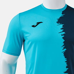 Voorvertoning: Joma Picasho Shirt Korte Mouw Kinderen - Turquoise Fluor / Marine