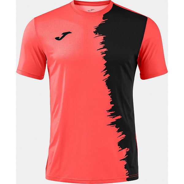 Joma Picasho Shirt Korte Mouw Kinderen - Coral Fluor / Zwart