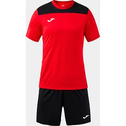 Joma Phoenix III Kurzarm-Fußballset Herren - Rot / Schwarz