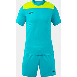 Joma Phoenix III Ensemble De Foot À Manches Courtes Enfants - Turquoise / Jaune Fluo