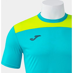 Présentation: Joma Phoenix III Ensemble De Foot À Manches Courtes Enfants - Turquoise / Jaune Fluo