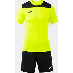 Présentation: Joma Phoenix III Ensemble De Foot À Manches Courtes Enfants - Jaune Fluo / Noir
