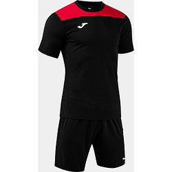 Présentation: Joma Phoenix III Ensemble De Foot À Manches Courtes Enfants - Noir / Rouge