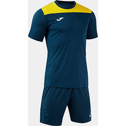 Présentation: Joma Phoenix III Ensemble De Foot À Manches Courtes Enfants - Marine / Jaune