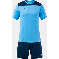 Présentation: Joma Phoenix III Ensemble De Foot À Manches Courtes Enfants - Bleu Ciel / Marine