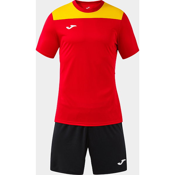 Joma Phoenix III Voetbalset Korte Mouw Kinderen - Rood / Geel