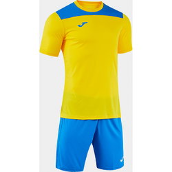 Voorvertoning: Joma Phoenix III Voetbalset Korte Mouw Kinderen - Geel / Royal