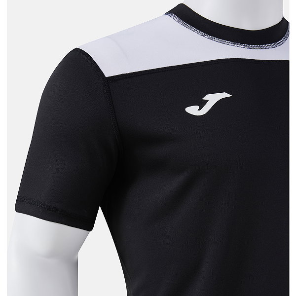 Joma Phoenix III Shirt Korte Mouw Heren - Zwart / Wit