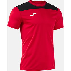 Joma Phoenix III Shirt Korte Mouw Heren - Rood / Zwart