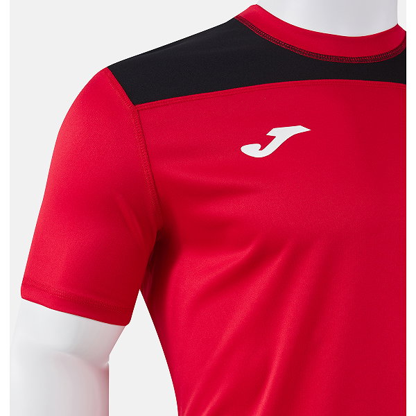 Joma Phoenix III Shirt Korte Mouw Heren - Rood / Zwart