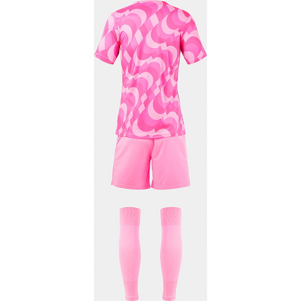 Joma Area Ensemble De Foot À Manches Courtes Hommes - Rose Fluo / Raspberry