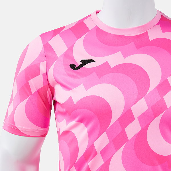 Joma Area Ensemble De Foot À Manches Courtes Enfants - Rose Fluo / Raspberry