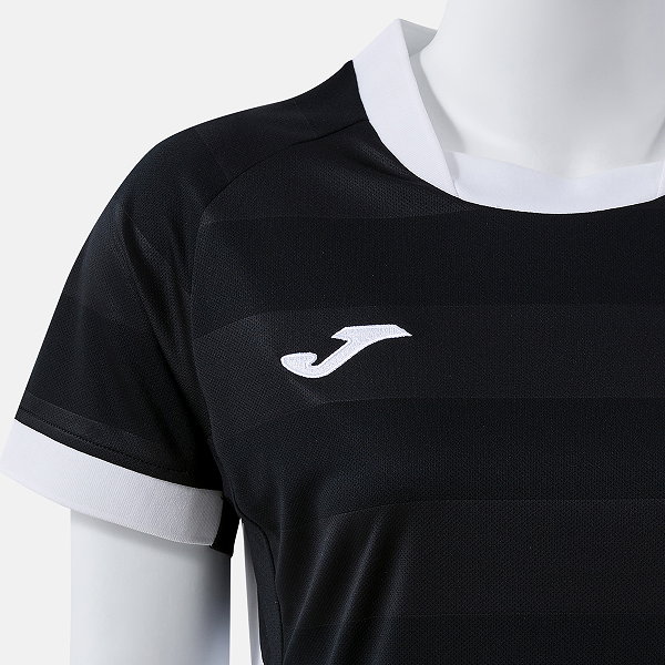 Joma Toletum VII Maillot Manches Courtes Femmes - Noir / Blanc