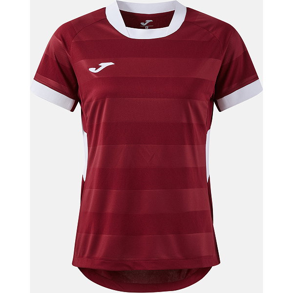 Joma Toletum VII Maillot Manches Courtes Femmes - Bordeaux / Blanc