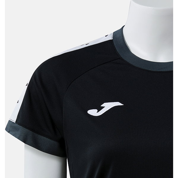 Joma Heroic Shirt Korte Mouw Dames - Zwart / Antraciet