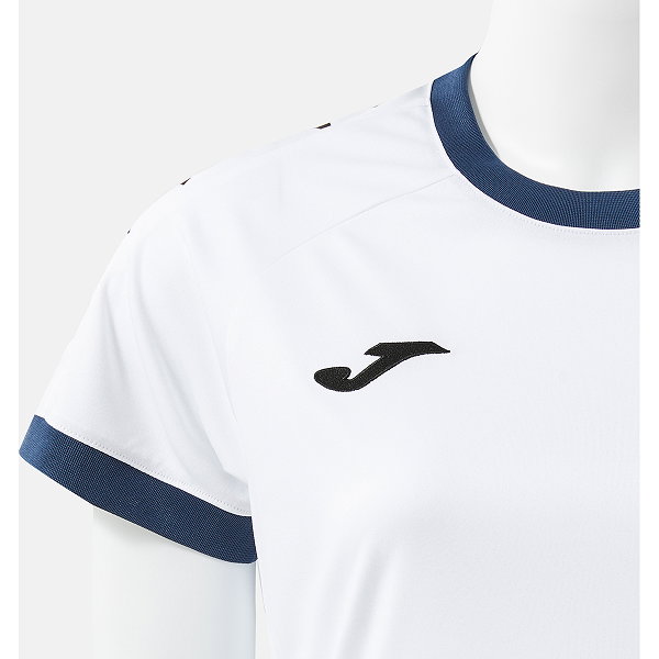 Joma Heroic Shirt Korte Mouw Dames - Wit / Marine