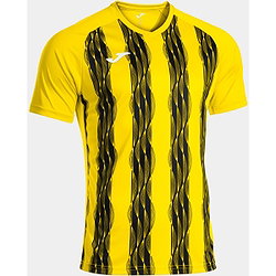 Joma Inter V Shirt Korte Mouw Heren - Geel / Zwart
