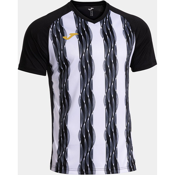 Joma Inter V Shirt Korte Mouw Kinderen - Zwart / Wit
