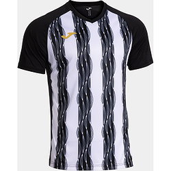 Joma Inter V Shirt Korte Mouw Kinderen - Zwart / Wit