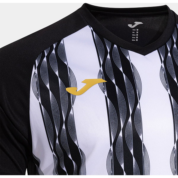 Joma Inter V Shirt Korte Mouw Kinderen - Zwart / Wit