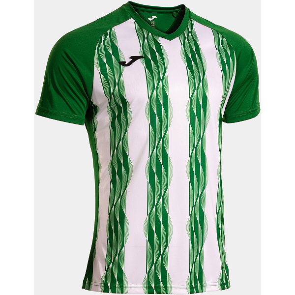 Joma Inter V Maillot Manches Courtes Enfants - Vert / Blanc