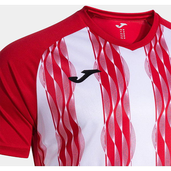 Joma Inter V Maillot Manches Courtes Enfants - Rouge / Blanc