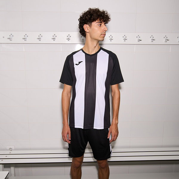Joma Inter IV Maillot Manches Courtes Enfants - Noir / Blanc